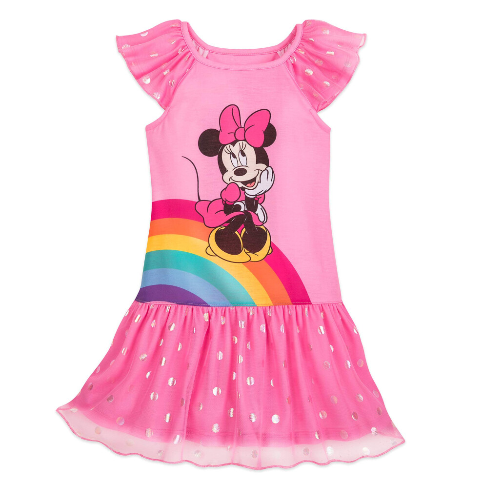 Disney Minnie Mouse Deluxe Nightshirt for Girls- Size 2 Multicolored