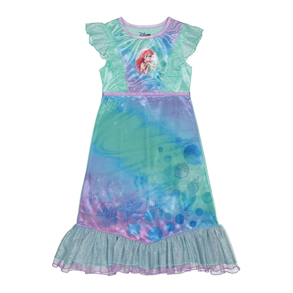 Disney Girls' Little Mermaid Fantasy Gown Nightgown  WATERCOLOR ARIEL