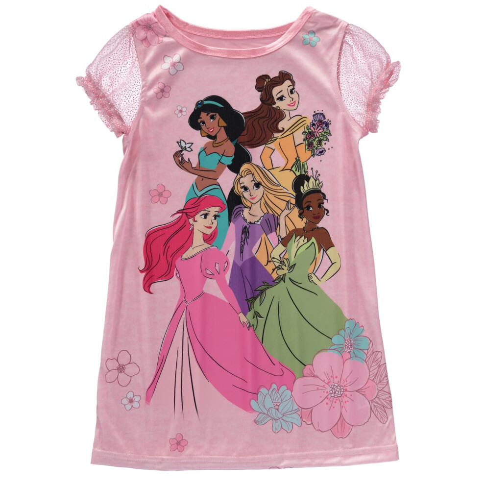 Disney Girls' Princess Nightgown (3T  Princesses/Sparkle)