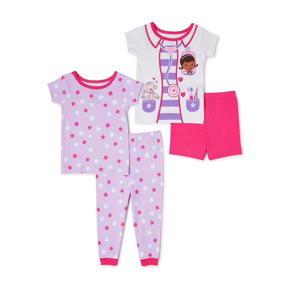 Disney Doc McStuffins 2 Piece Toddler Girls Sleepwear Pajama Set (3T)