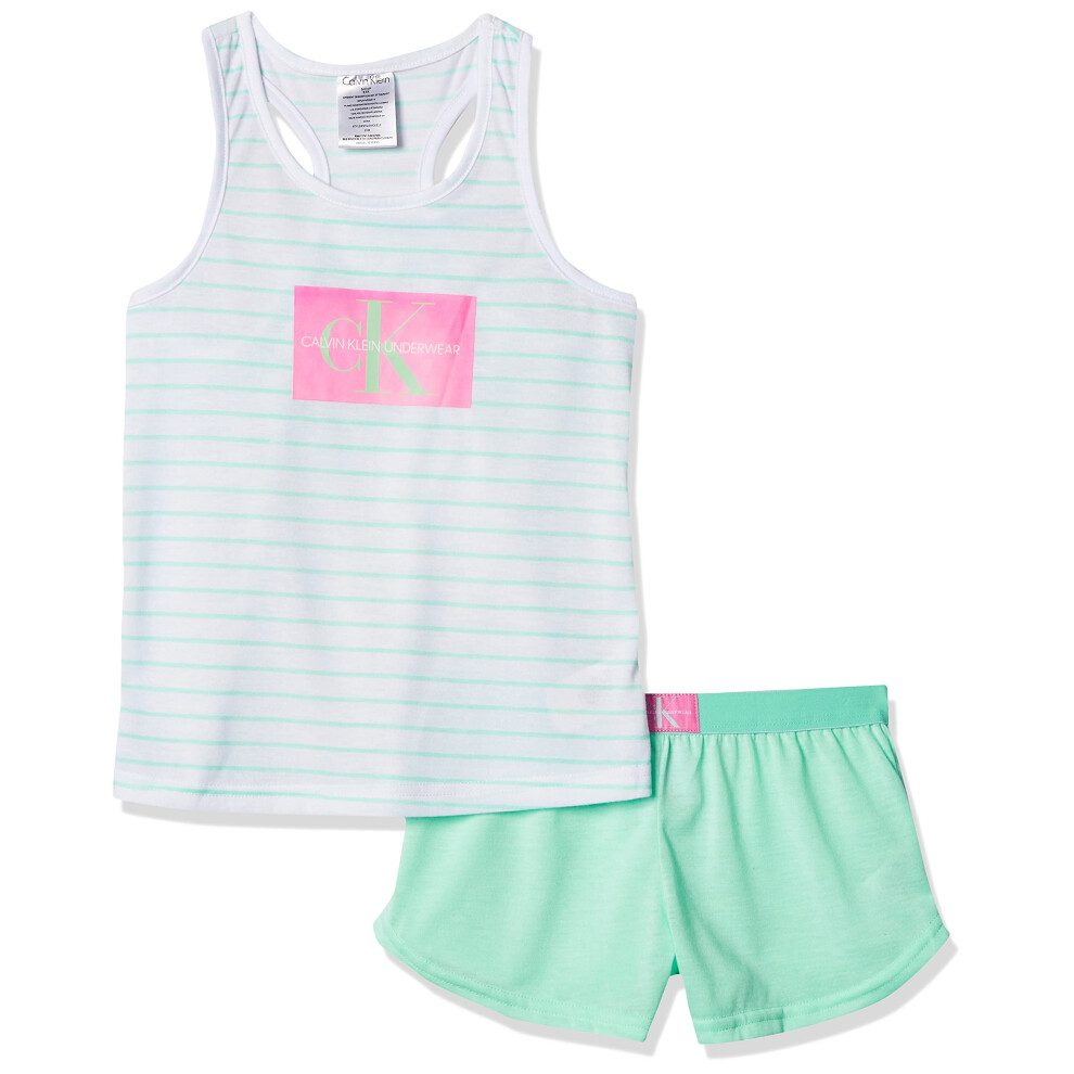 Calvin KleinGirls2-Piece Cute Tank Top and Cozy Bottom Short Pajama Se