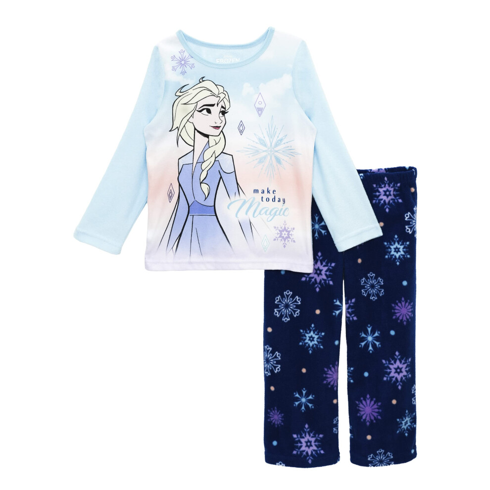 Disney Girls' Pajamas Frozen  Aqua/Navy  Size 8