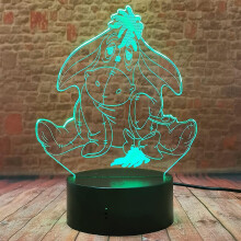 Eeyore Donkey Lamp - Winnie The Pooh Tigger Friend - 7 Color Change Led Kids Bedside Fixtures 3d Visual Night Light - Anime Child Kids Room Decor
