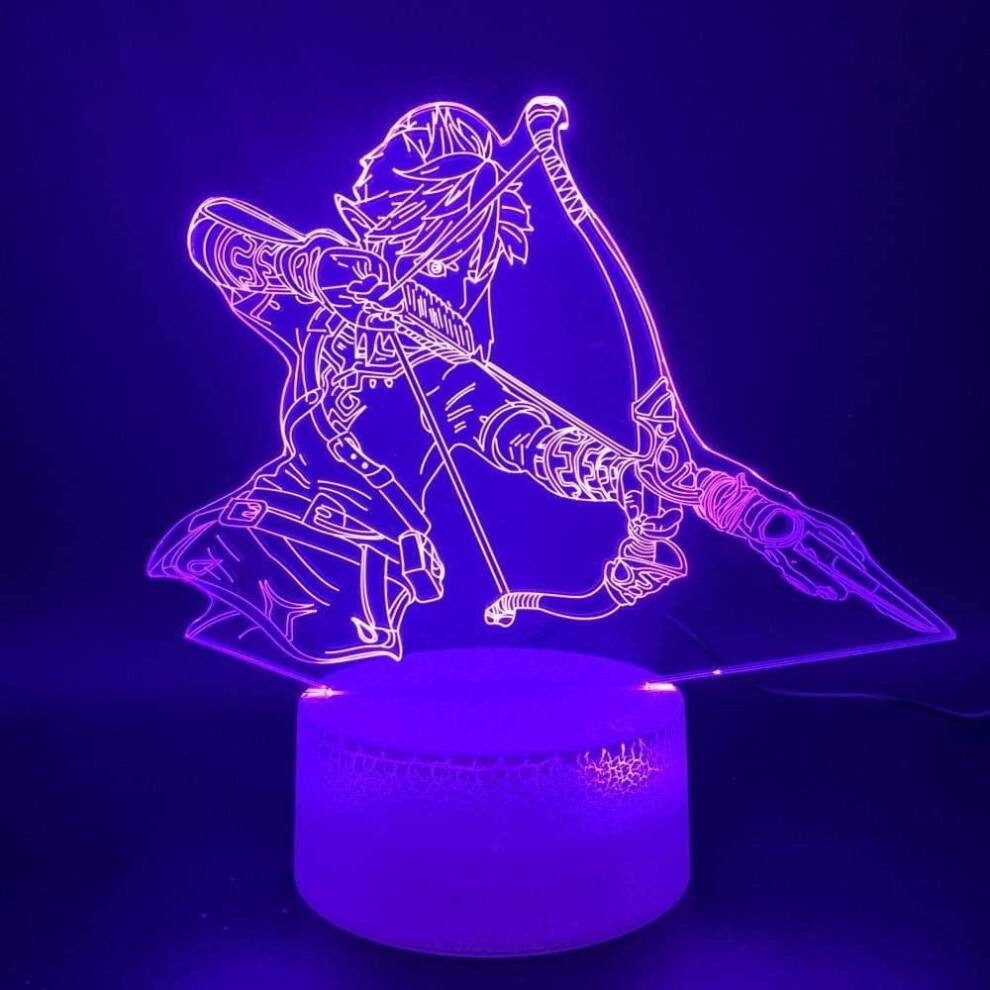 3D Night Light Led Night Light Game The Legend Of Zelda Link Figure Nightlight Home Light Birthday Gift For Kids Bedroom 3D Lamp Boy B1116-368