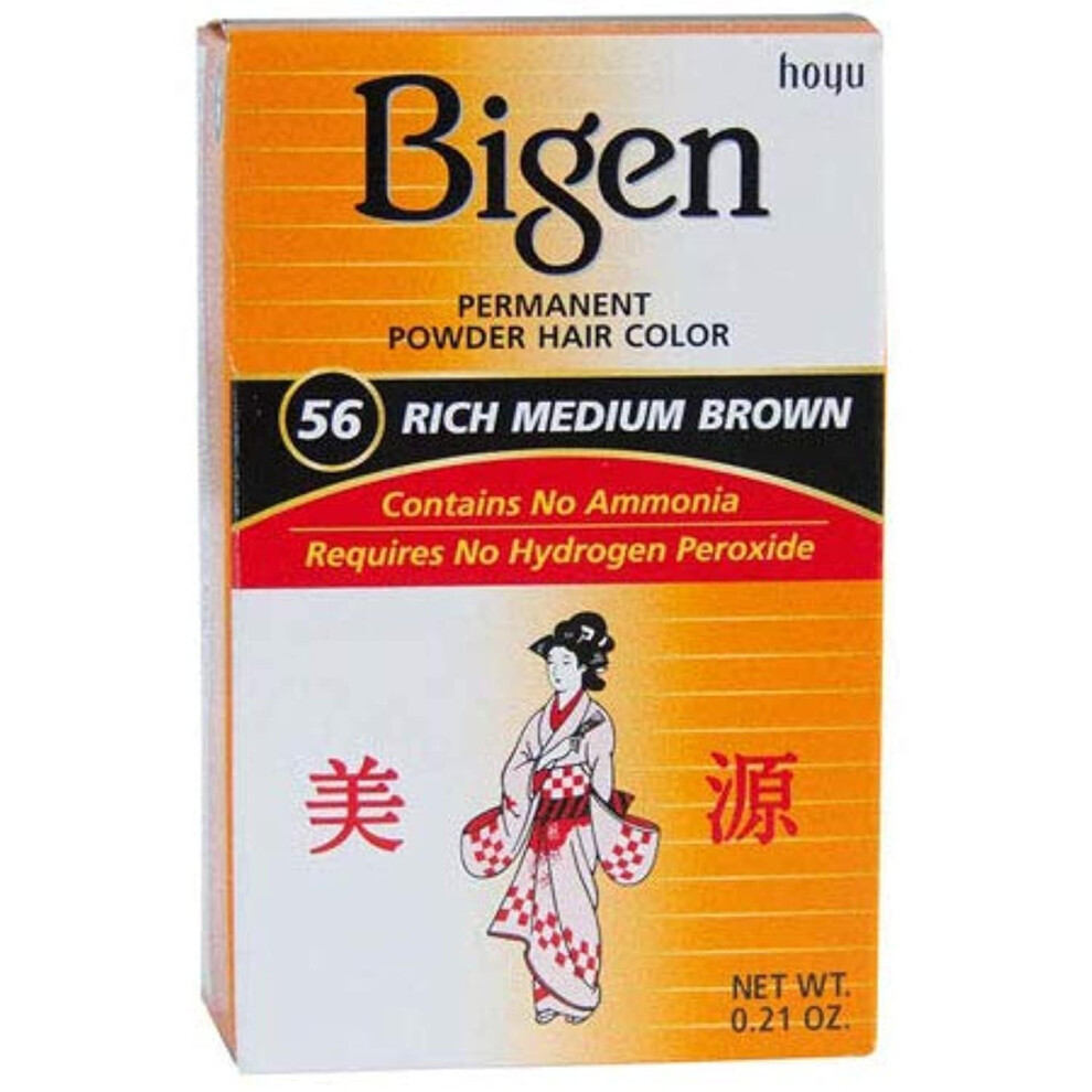 Bigen Hair Color Powder #56 Rich Medium Brown - 1 pc (Hoyu)