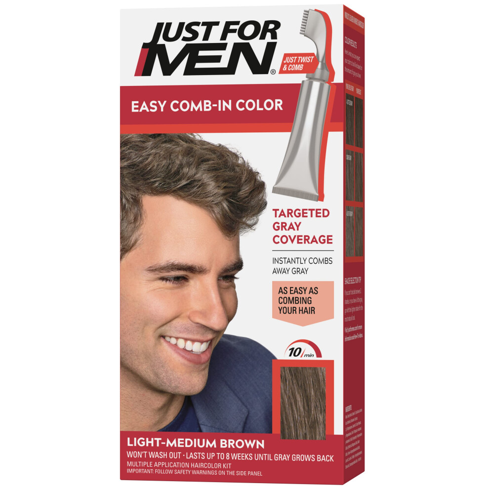 Just For Men Easy Comb-In Color Mens Hair Dye  Easy No Mix Application