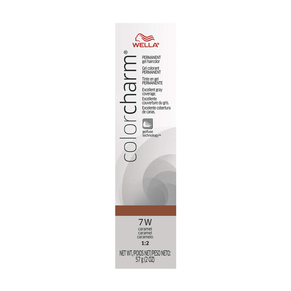 COLORCHARM Permanent Gel  Hair Color for Gray Coverage  7W Caramel