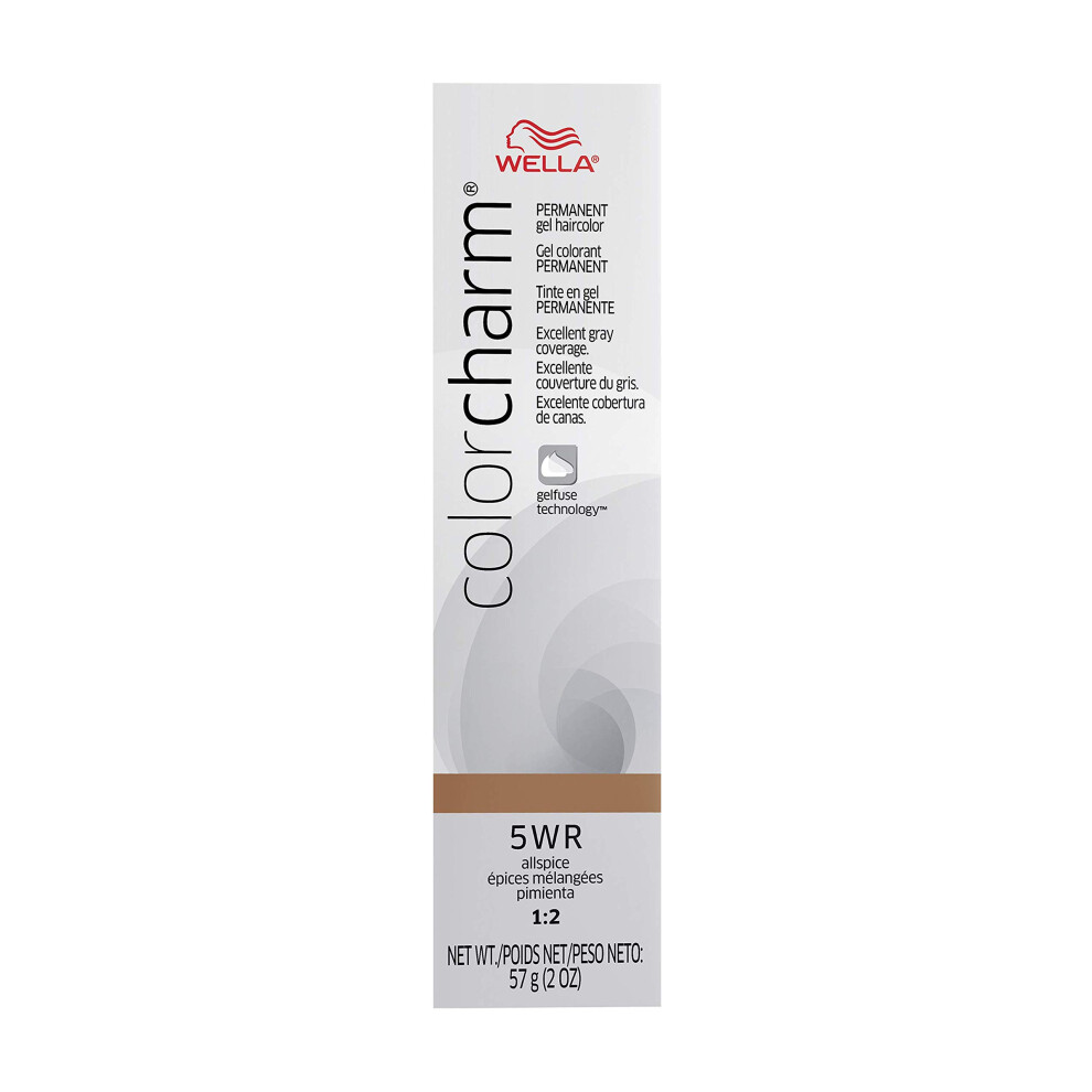 COLORCHARM Permanent Gel  Hair Color for Gray Coverage  5WR Allspice