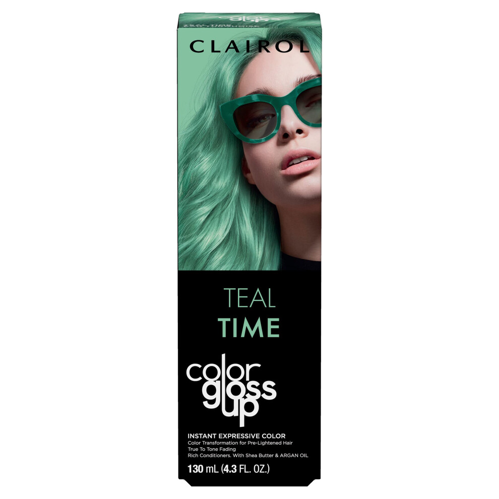 Clairol Color Gloss Up Temporary Hair Dye  Teal Time Hair Color  Pack