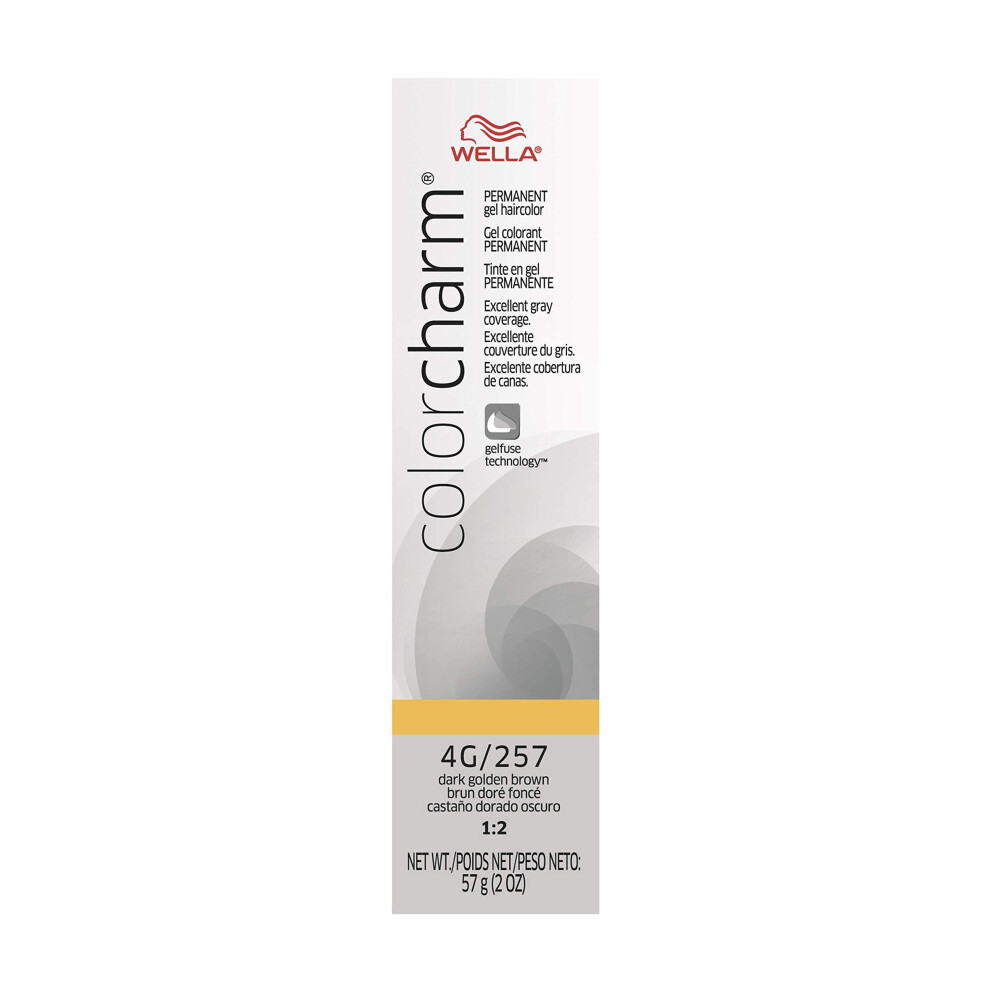 COLORCHARM Permanent Gel  Hair Color for Gray Coverage  4G Dark Golden