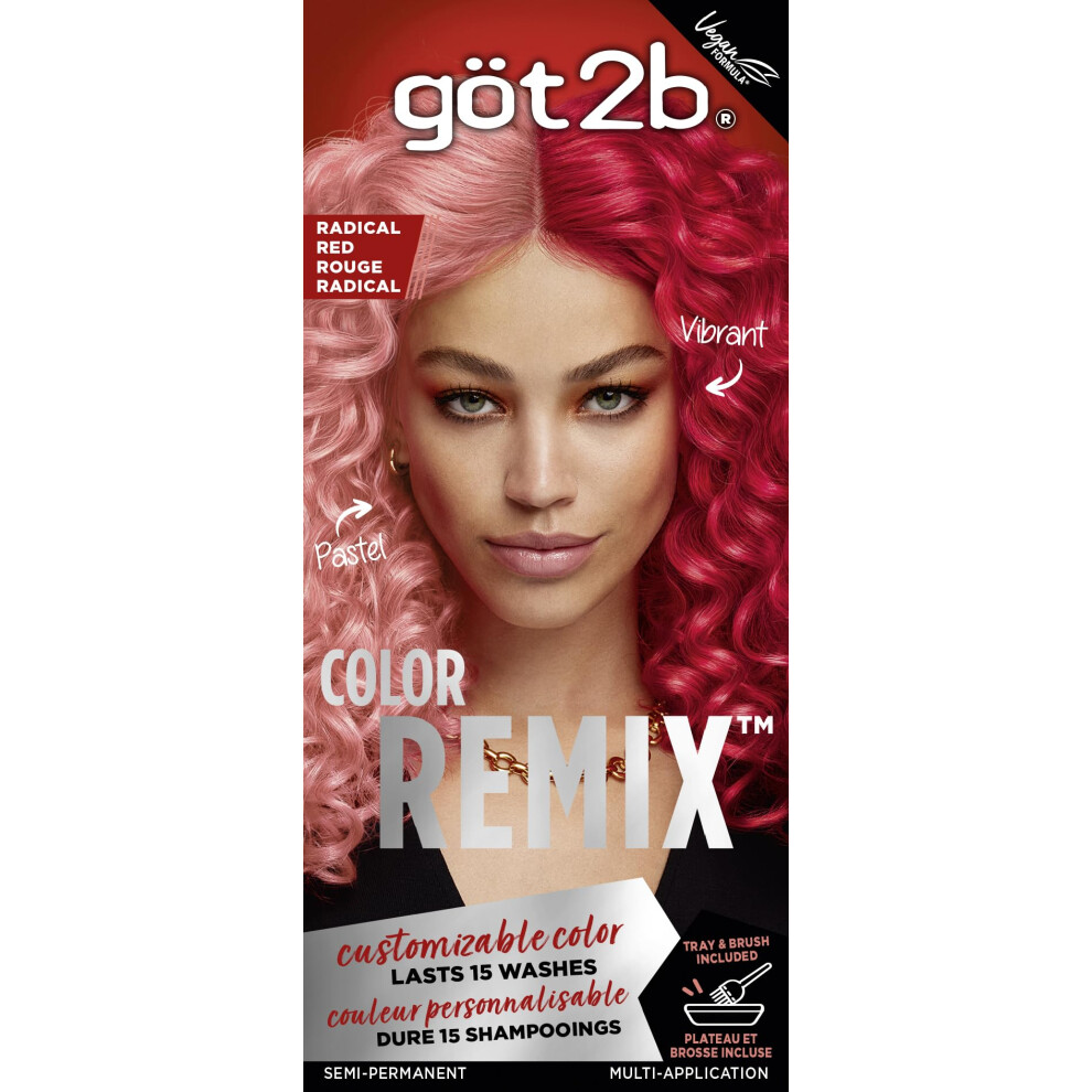 Got2b Color Remix  Customizable Semi-Permanent Hair Color  092 Radical