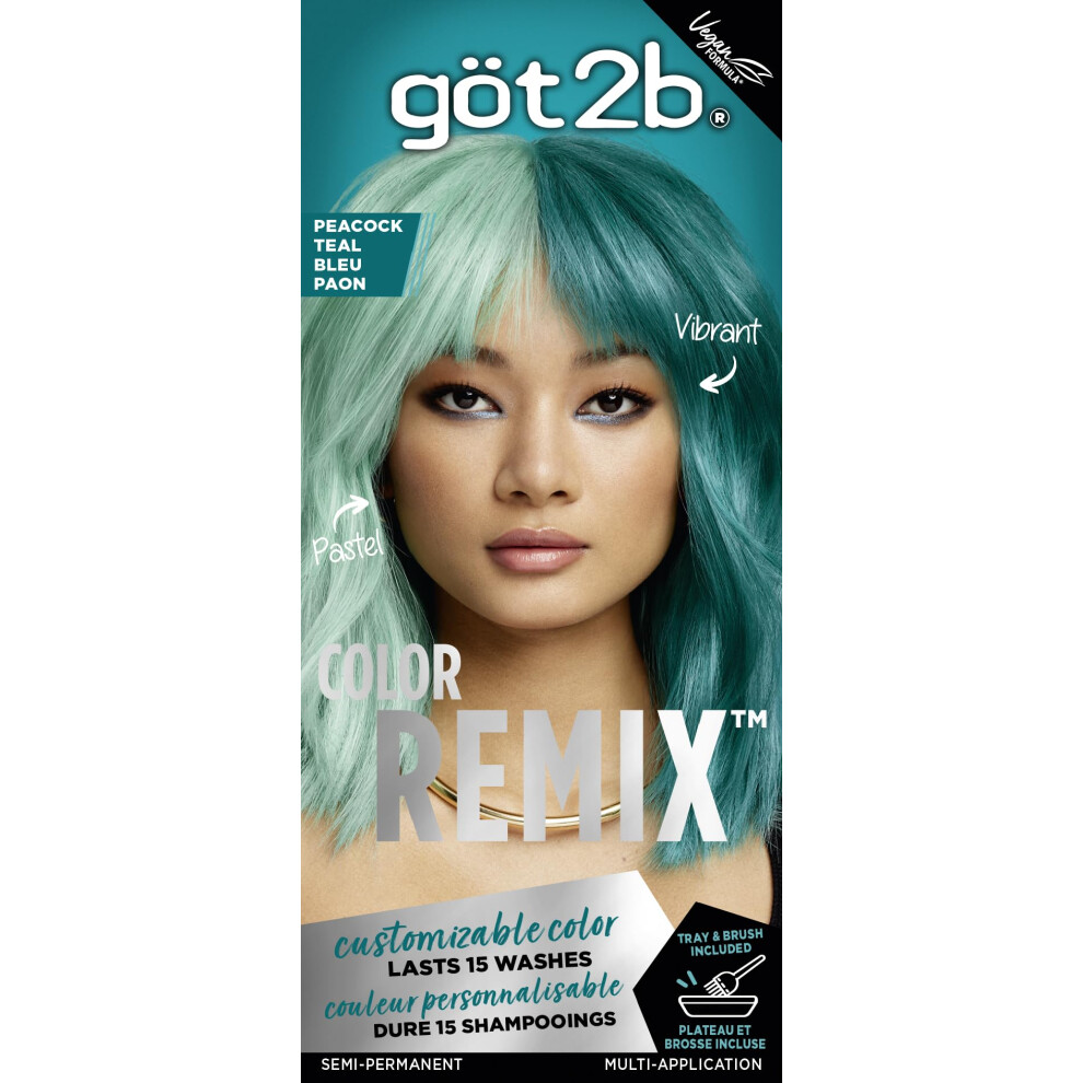 Got2b Color Remix  Customizable Semi-Permanent Hair Color  097 Peacock