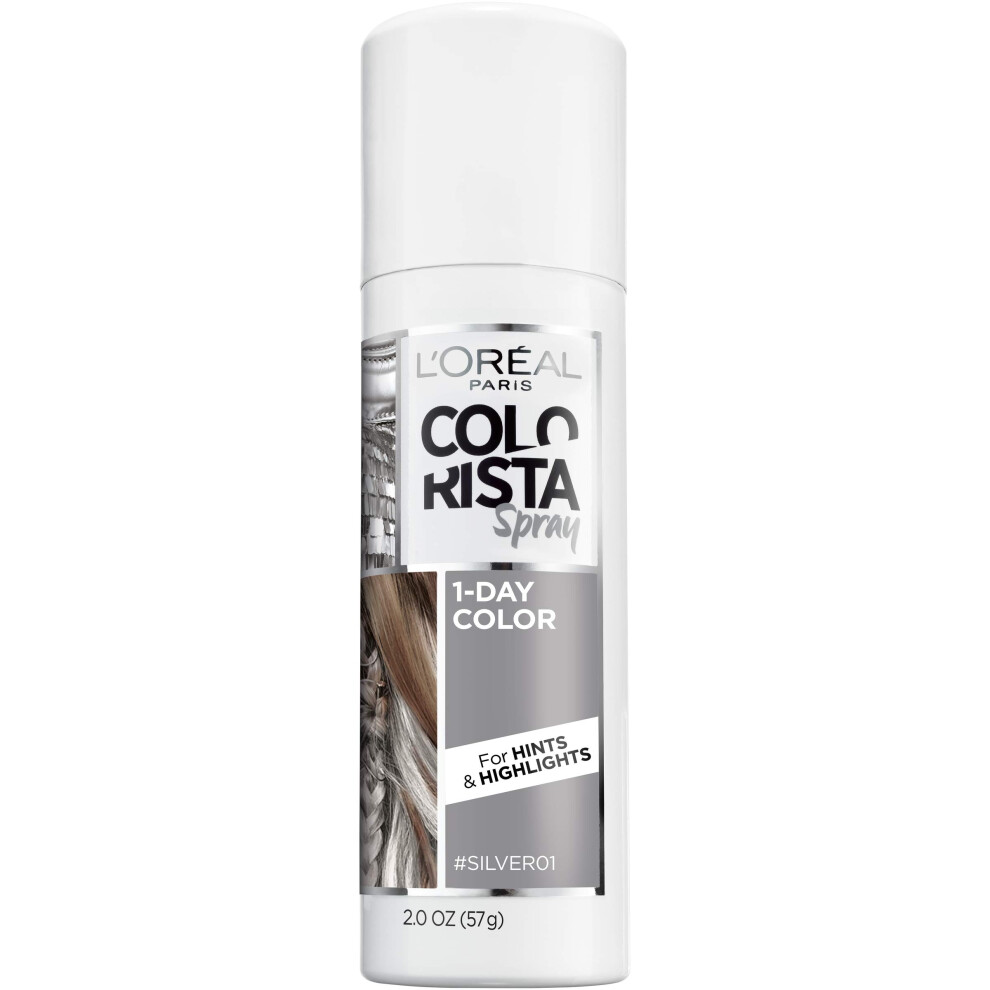 L'Oreal Paris Colorista 1-Day Washable Temporary Hair Color Spray  Sil