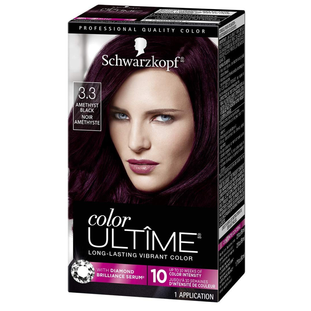 Schwarzkopf Color Ultime Hair Color  3.3 Amethyst Black  1 Application