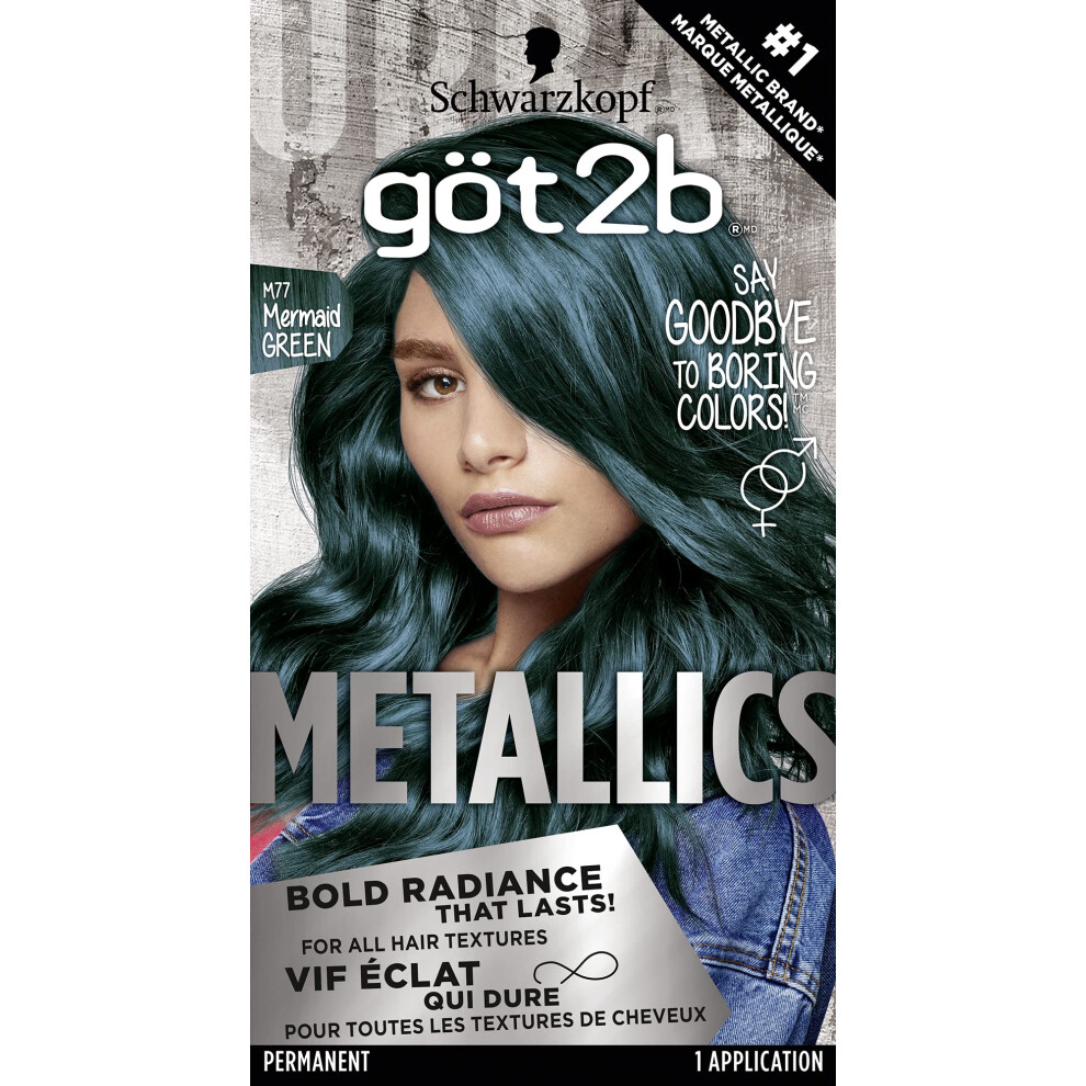 Got2b Metallics Permanent Hair Color  M77 Mermaid Green