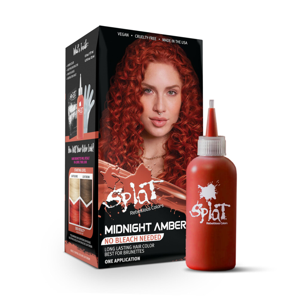 Splat Midnight Semi Permanent Hair Dye Kit  1 Application  Includes De