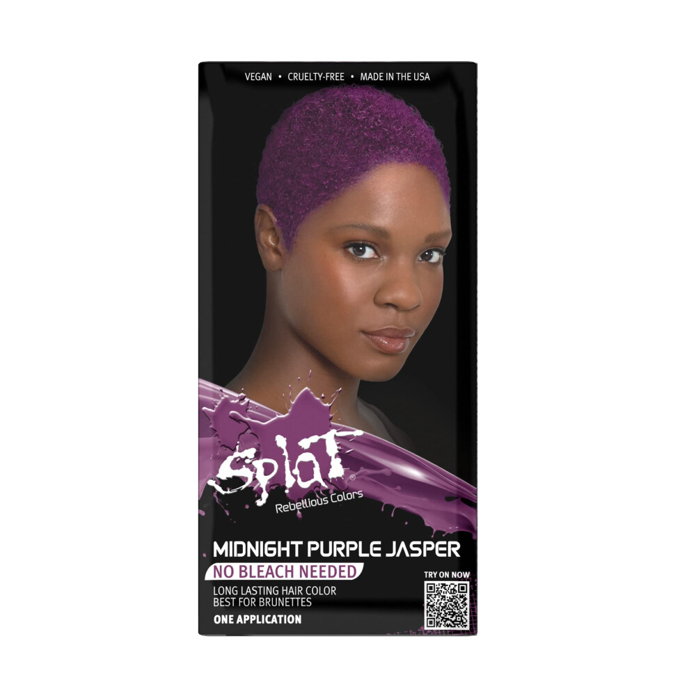 Splat Midnight Purple Jasper Semi Permanent Hair Dye Kit  1 Applicatio