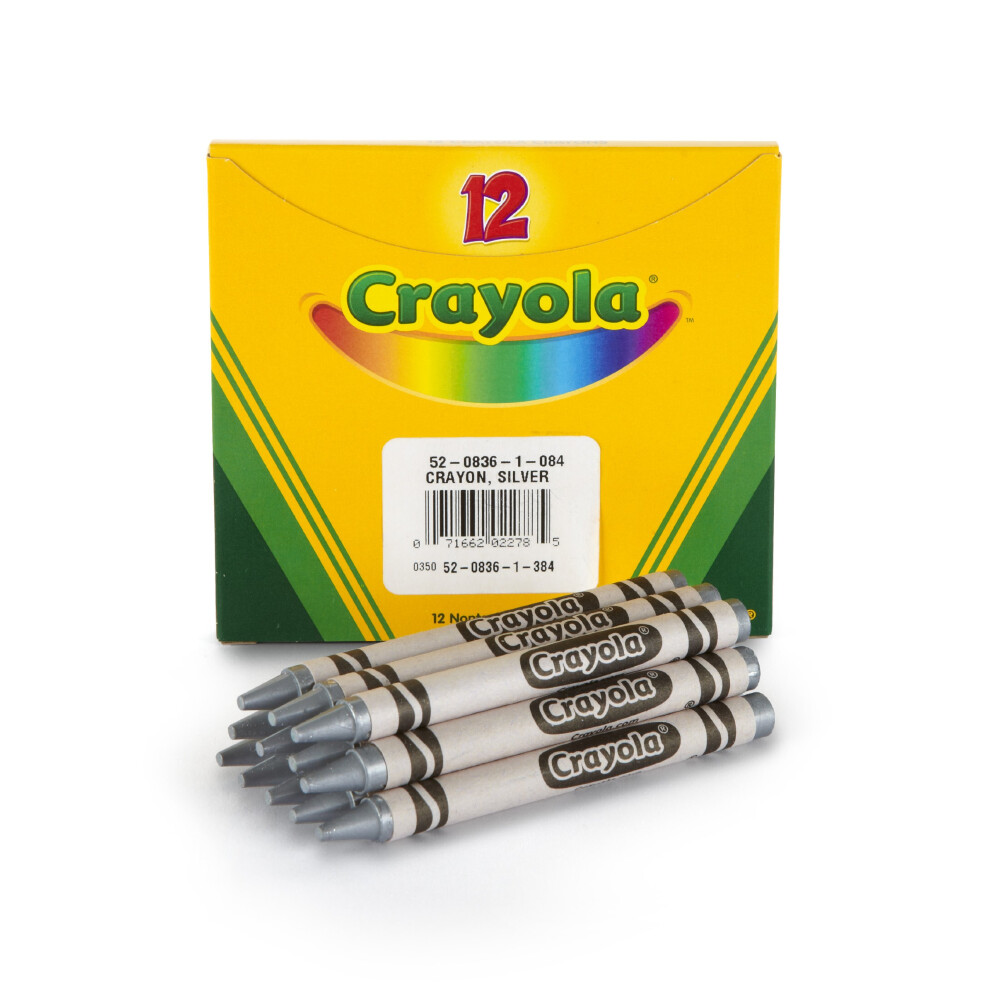 Crayola Metallic Silver Crayons  Bulk Crayons  12 Count