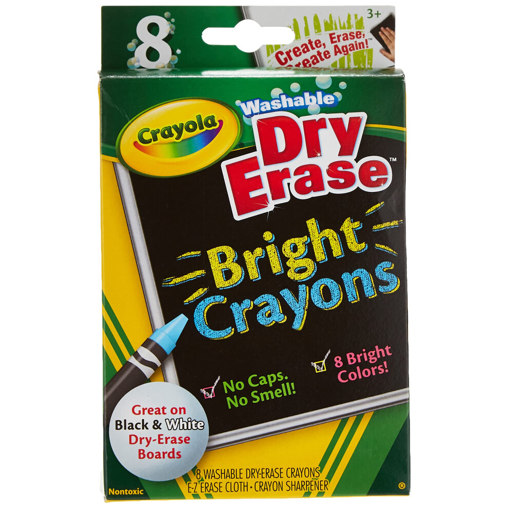 Crayola Dry-Erase Bright Crayons  8 count