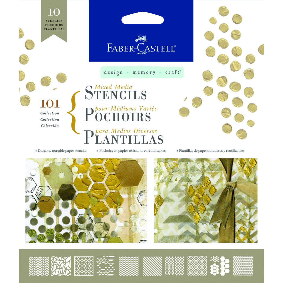 Faber-Castell Mixed Media Paper Stencils - 101 Collection - 10 Reusabl