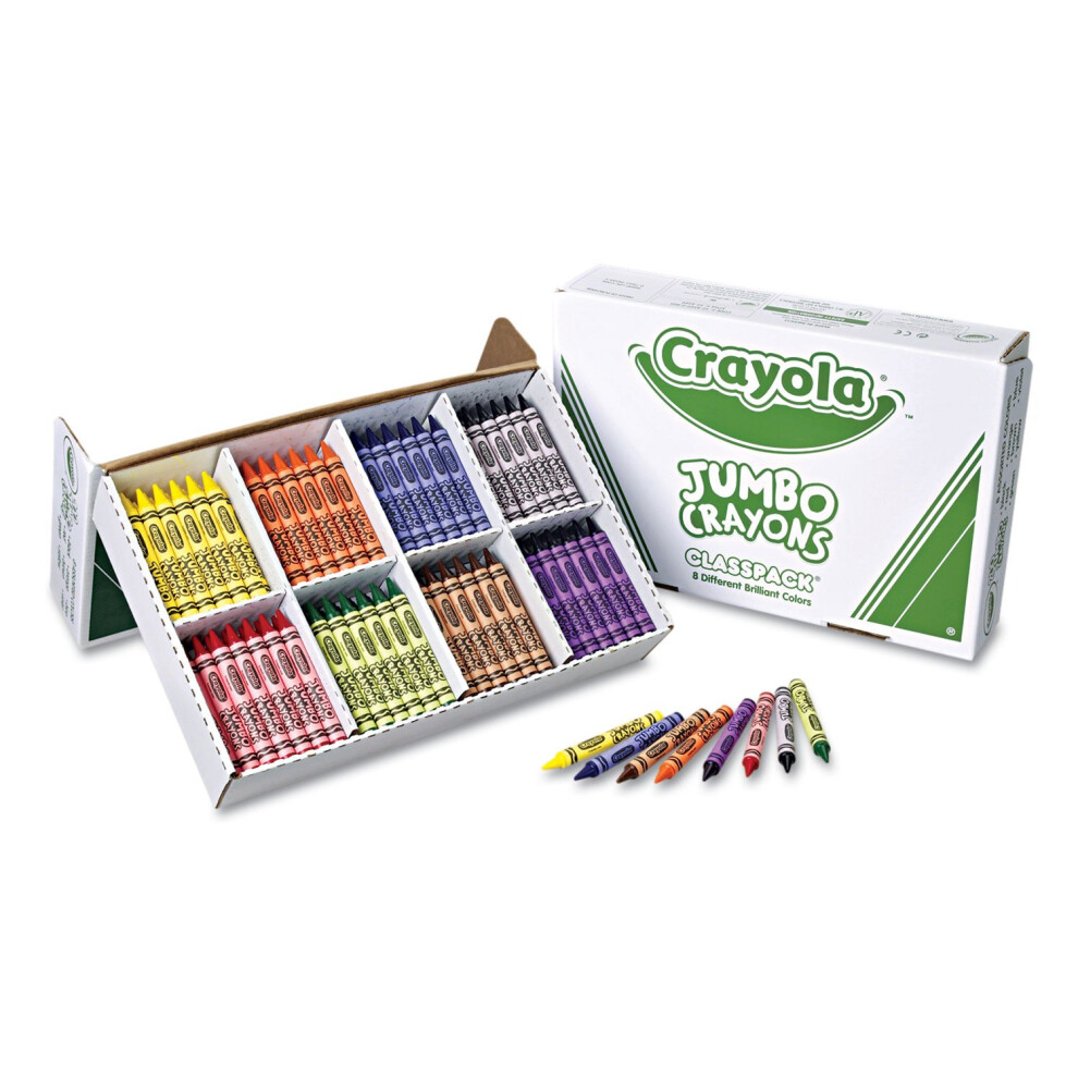 Crayola 528389 Jumbo Classpack Crayons  25 Each of 8 Colors  200/Set