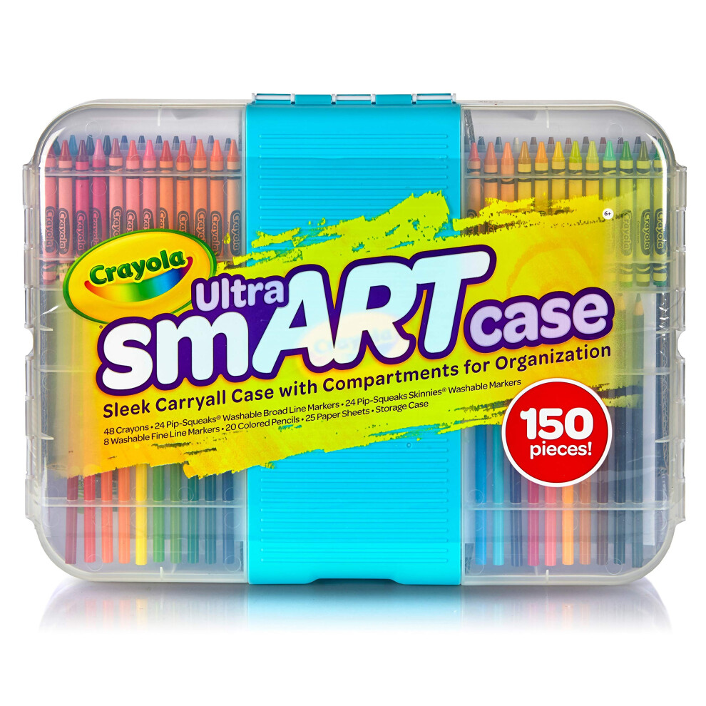 Crayola Ultra Smart Case  150 Pieces  Art Set for Kids  Gift  (Model: