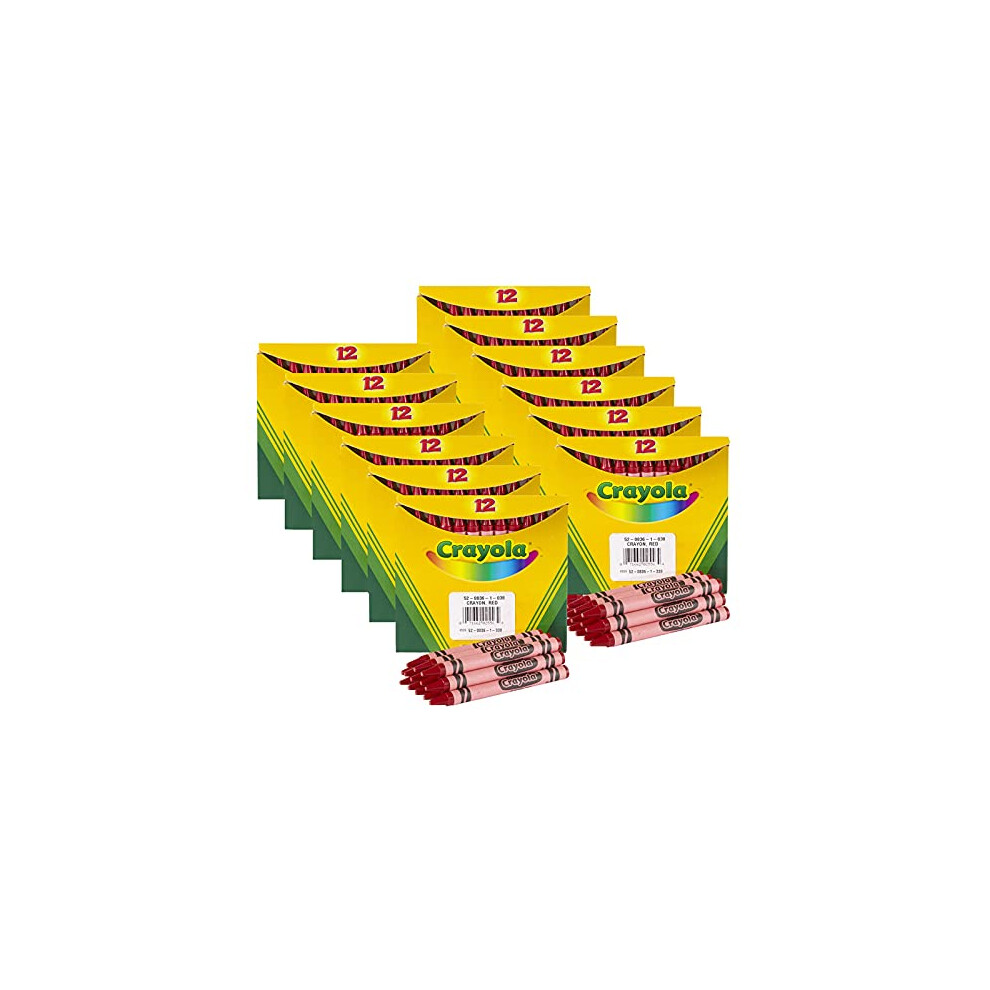 Bulk Crayons  Red  Regular Size  12 Per Box  12 Boxes