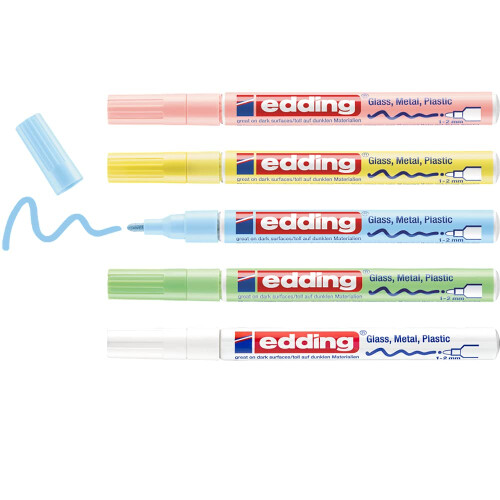Marker per vernice - EDDING - 751 - Punta fine - Opaco - Multicolore