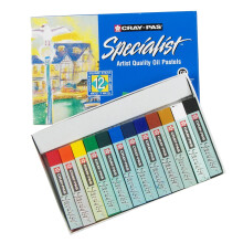 SAKURA Cray-Pas Specialist Oil Pastell Set - Mjuka oljepastell fr konstnrer - 12 frger