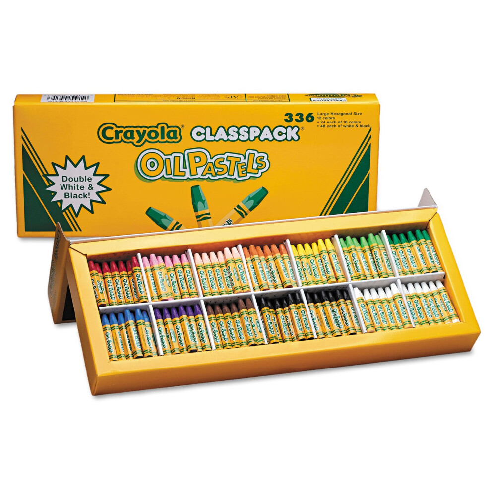 Crayola 524629 Oil Pastels 12-Color Set  Assorted  336/Pack