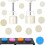 14 Pieces Bath Bomb Mold Kit Includes 2 Pieces Bath Bombs Press with 1 1