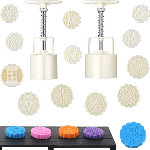 14 Pieces Bath Bomb Mold Kit Includes 2 Pieces Bath Bombs Press with 1