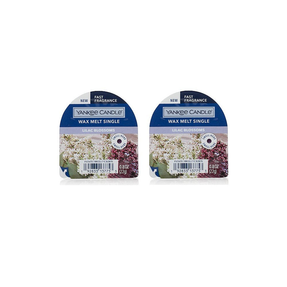 Yankee Candle 2 Pack of Lilac Blossoms Wax Melt Singles Tarts