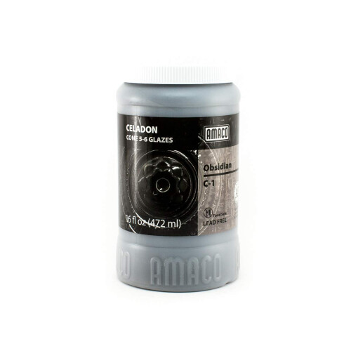 Amaco Celadon Haute Température (Cone5-6) Émail - Pint # C-1 - Obsidienne
