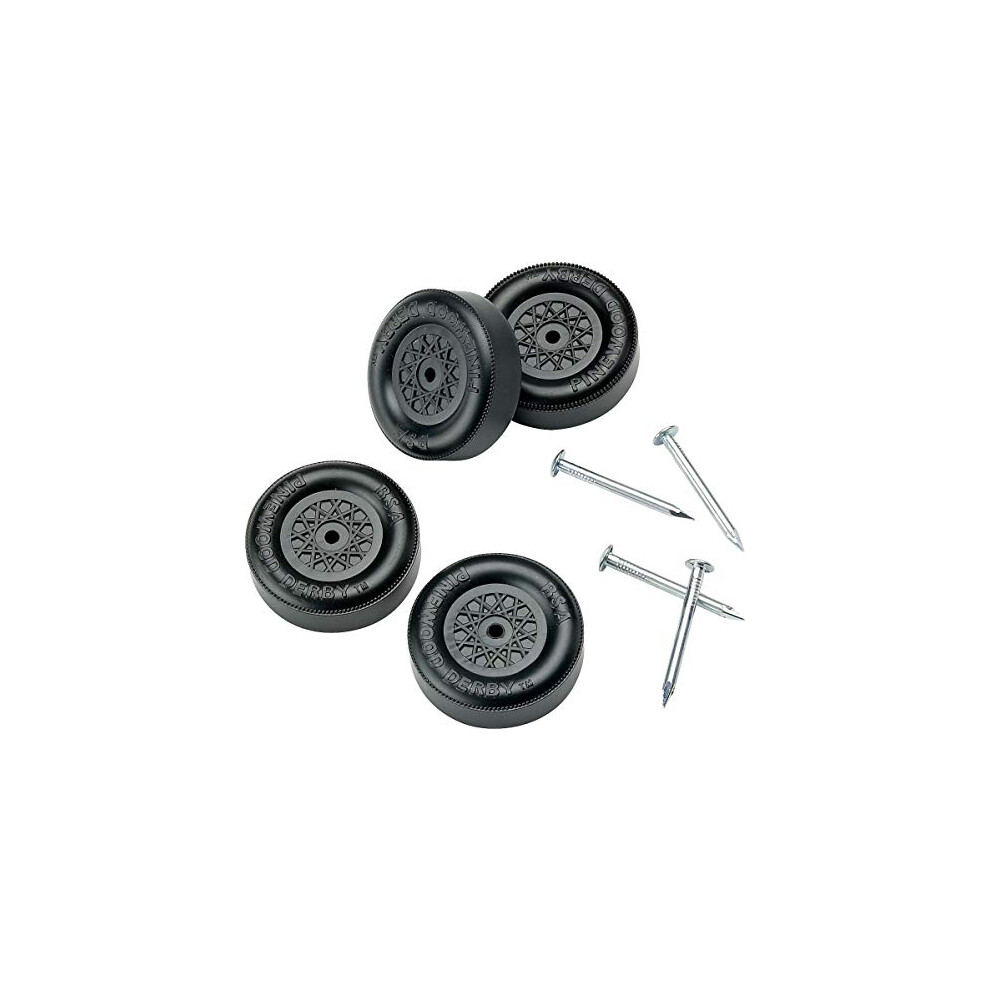 Official Pinewood Derby Wheels and Axels (Black)