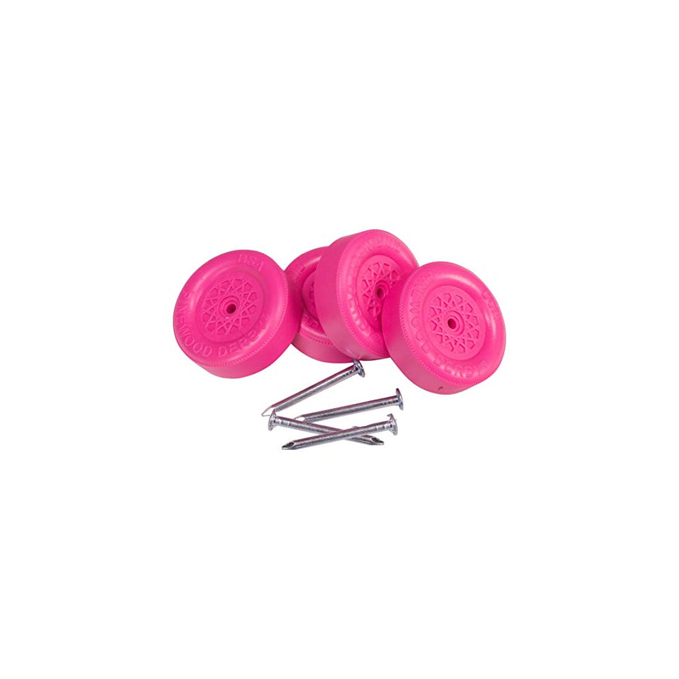 Official Pinewood Derby Wheels and Axles (Pink)