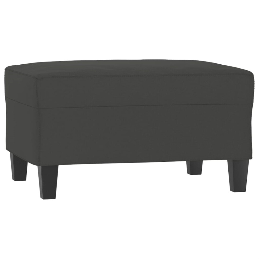 vidaXL Footstool Dark Gray 27.6""x21.7""x16.1"" Microfiber Fabric