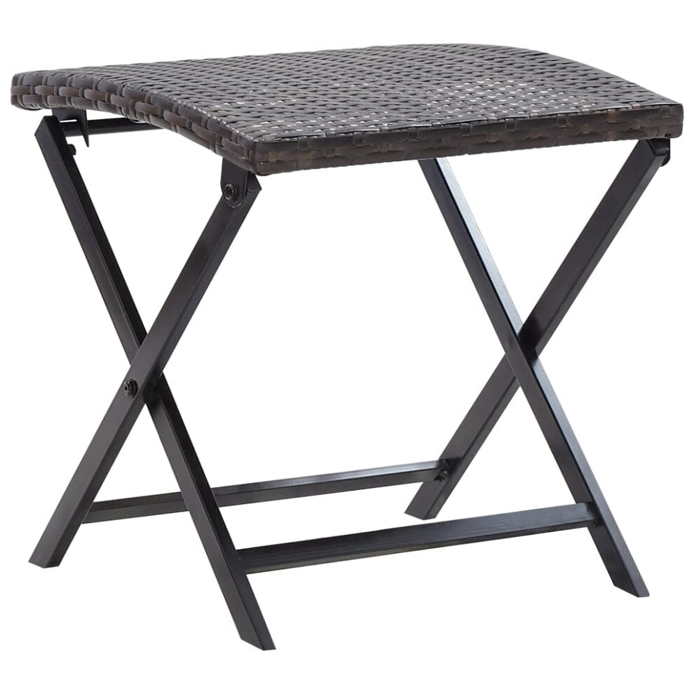 vidaXL Folding Stool Garden Furniture Rattan Footstool Garden Patio Po