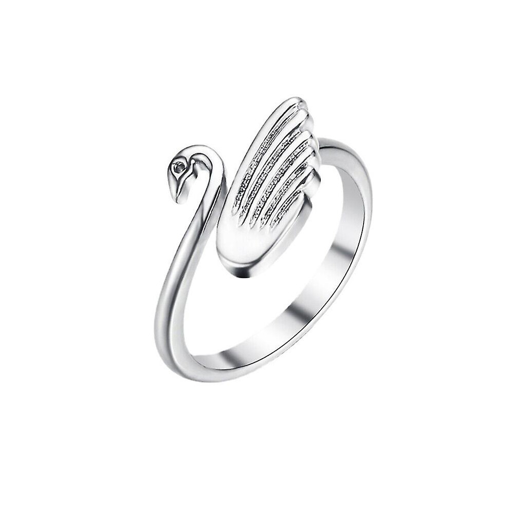 Swan Adjustable Knitting Loop Crochet Loop Ring Swan Open Finger Ring,adjustable Braided Ring Faster Knitting Jewelry