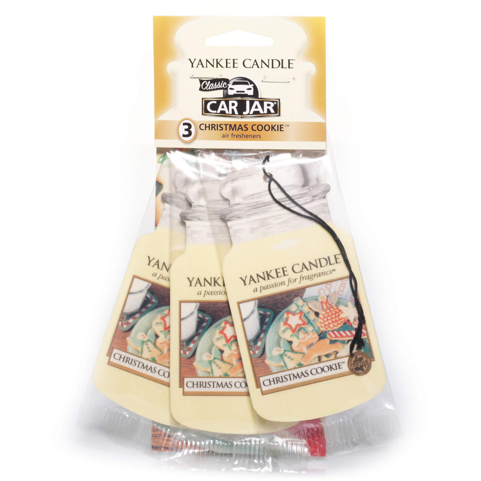 Yankee Candle 1166123E Car Freshener  Car Jar Bonus 3 Pack  Christmas