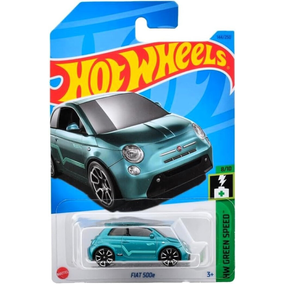 Hot Wheels Fiat 500e (Blue) 2023 HW Green Speed