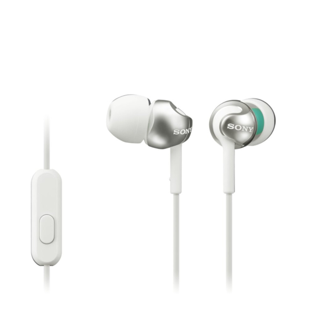 Sony Deep Bass Earphones with Smartphone Control and Mic - Metallic Wh