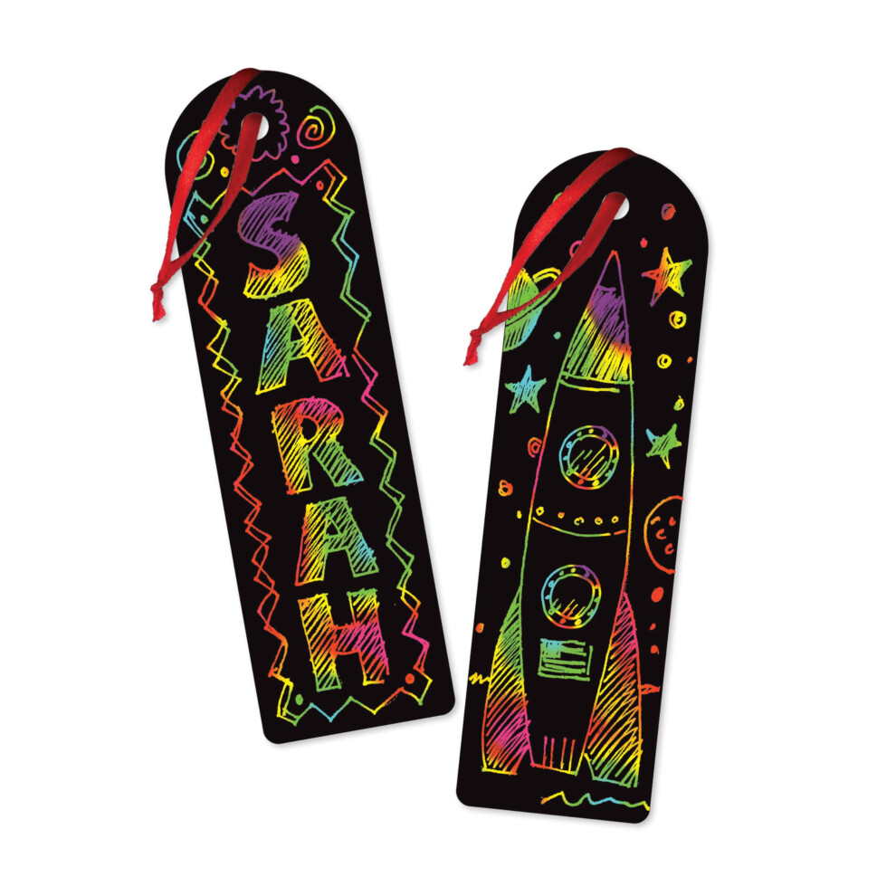 Melissa & Doug Scratch Art Bookmark Party Pack Activity Kit - 12 Bookm