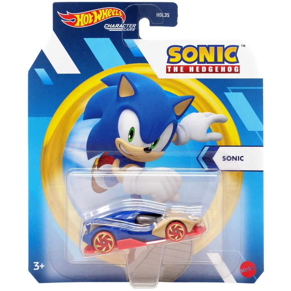 Hot Wheels Character Cars Sonic The Hedgehog Diecast 1:64 Scale (Sonic