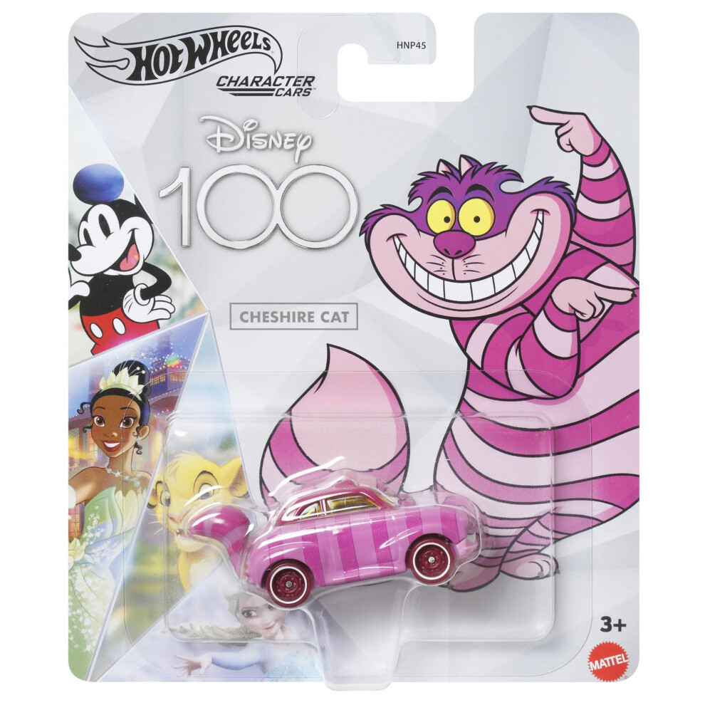 Hot Wheels Disney 100 Character Cars Cheshire Cat  1:64 Scale Collecti