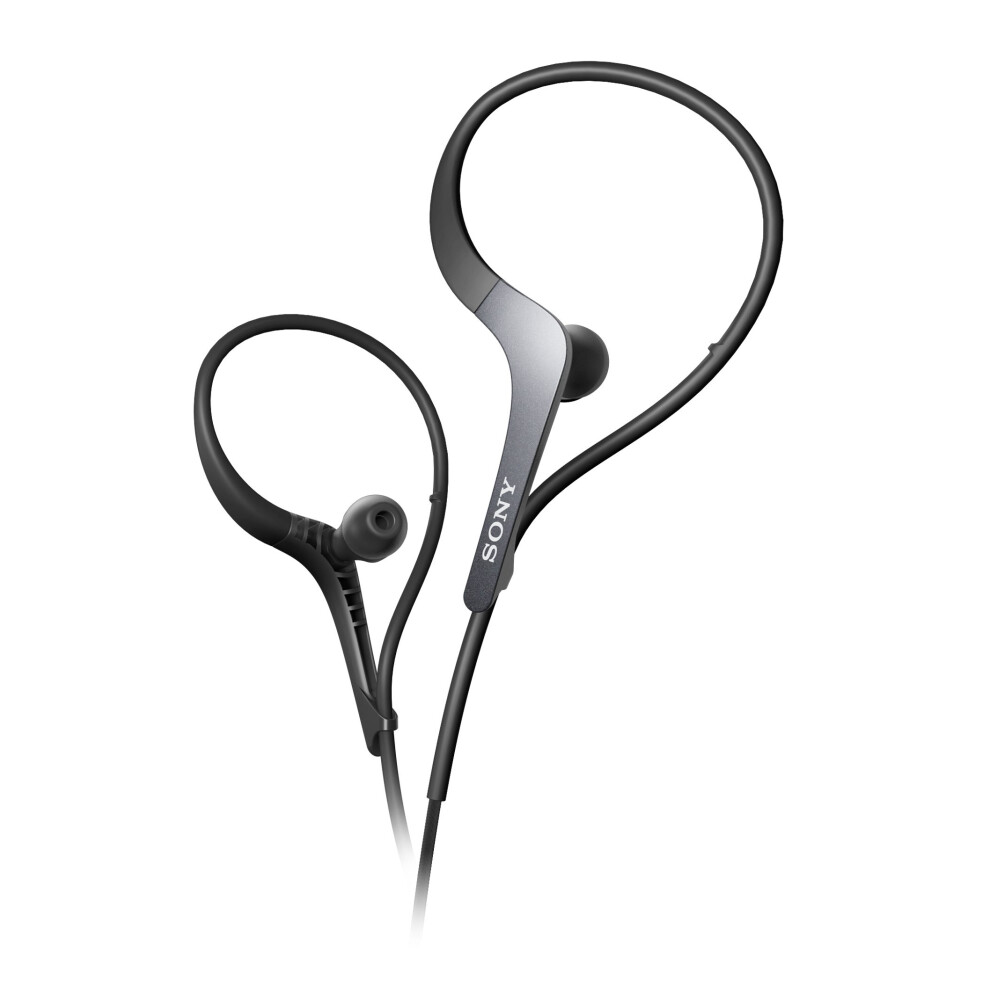 Sony MDRAS400EX Sports Headphones with Adjustable Ear Loop (Black)