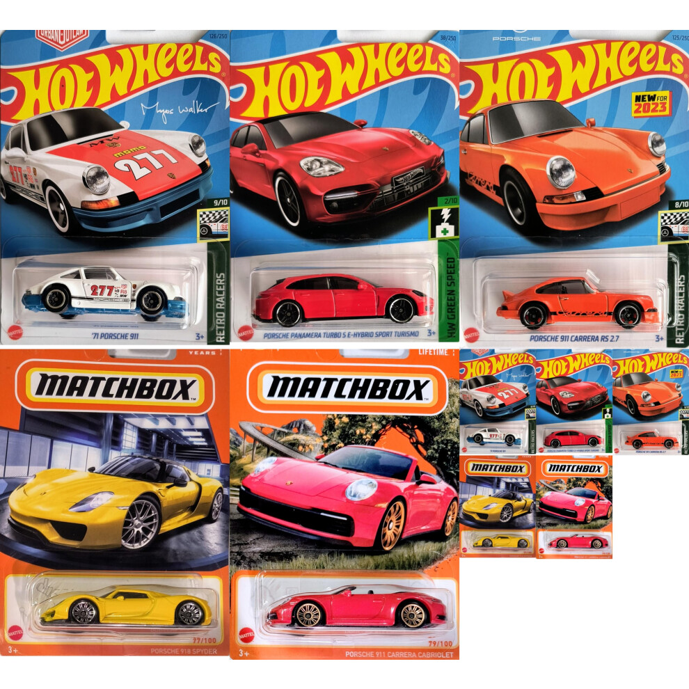 Hot Wheels Matchbox Porsche Multi Car Bundle Set