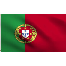 DMSE Portugal Portuguese Flag 2X3 Ft Foot 100% Polyester 100D Flag UV Resistant (2' X 3' Ft Foot)