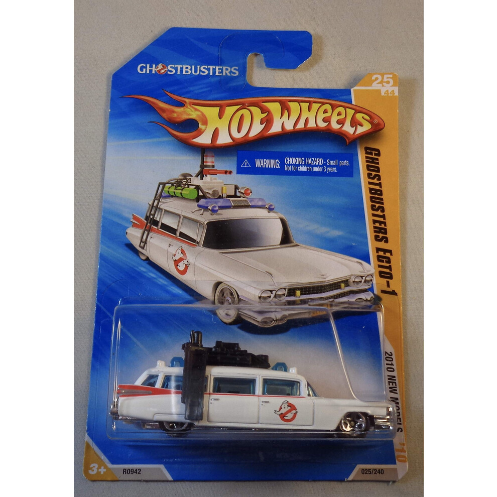 Hot Wheels 2010 New Models GHOSTBUSTERS ECTO-1 1959 Cadillac Wagon Whi