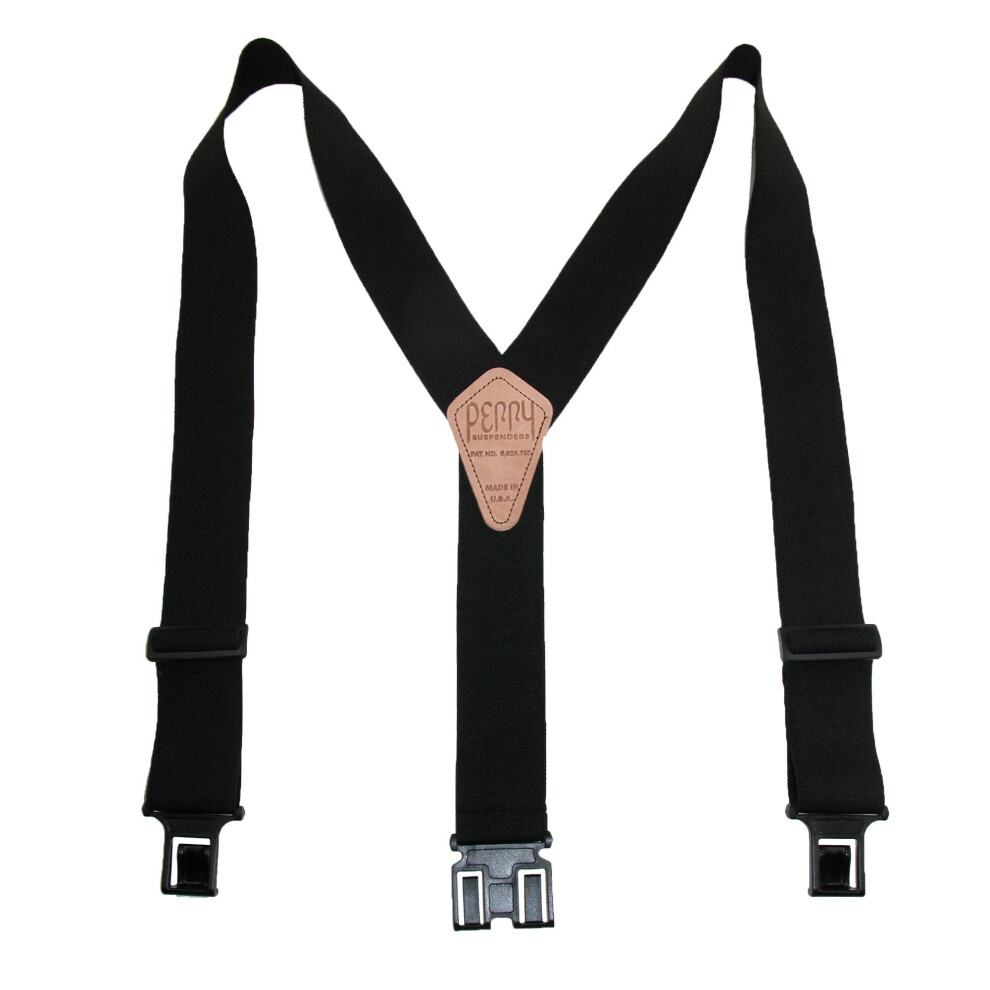 Perry Products SN200 Men's Clip-On 2-in Suspenders Black X-Large